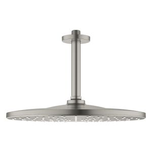 Верхний душ GROHE Rainshower Mono с потолочным душевым кронштейном, сатиновая сталь (26560MS0)