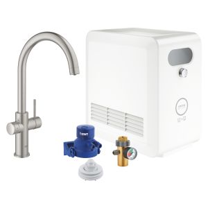 Комплект GROHE Blue Professional C-образный излив, суперсталь (31323DC2)