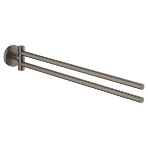 Двойной держатель для полотенца GROHE Essentials, тёмный графит матовый (40371AL1)