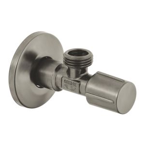 Угловой вентиль GROHE сатиновая сталь 1/2