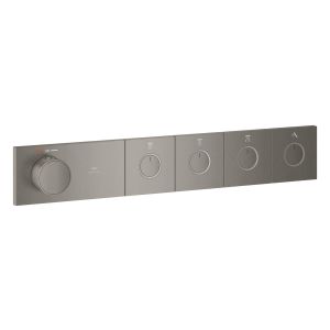 Термостат скрытого монтажа GROHE Grohtherm Aqua Tiles на 4 выхода, темный графит, матовый (106867AL00)