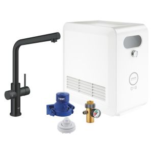 Комплект GROHE Blue Professional, L-образный излив, черный бархат (31347KS3)