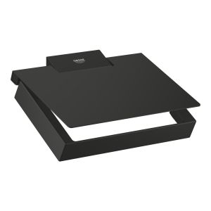 Держатель для туалетной бумаги с крышкой GROHE Selection Cube, матовый черный (407812430)