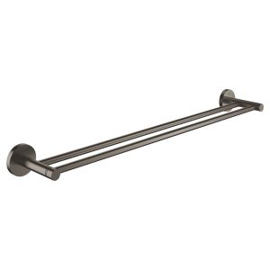 Двойной держатель для полотенца GROHE Essentials, тёмный графит матовый (40802AL1)