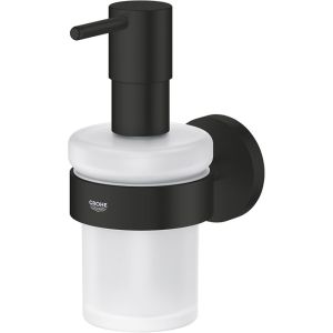 Дозатор жидкого мыла с держателем GROHE Start, матовый чёрный (411952430)