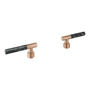 Рукоятки-стики GROHE Atrio Private Collection из кварцевого камня Vanilla Noir Caesarstone, теплый закат, матовый (48459DL0)