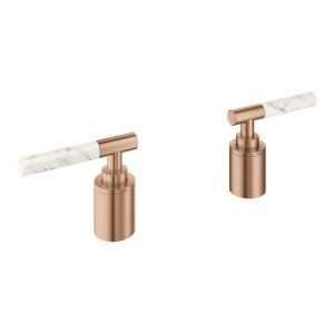 Рукоятки-стики для смесителя GROHE Atrio Private Collection, из кварцевого камня Caesarstone White Attica, теплый закат, матовый (48464DL0)