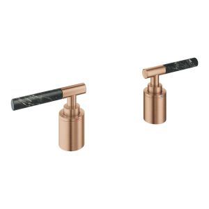 Рукоятки-стики для смесителя GROHE Atrio Private Collection, из кварцевого камня Vanilla Noir от Caesarstone, теплый закат, матовый (48465DL0)